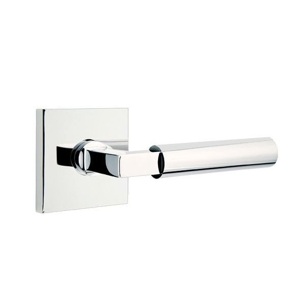 Emtek Hercules Lever Left Hand 2-3/8 in Backset Privacy w/Square Rose for 1-1/4 in to 2 in Door 5210HECUS26LH - main